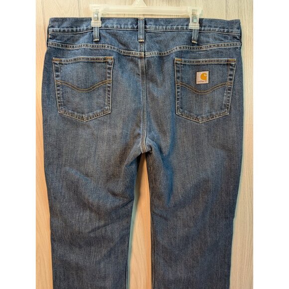 Carhartt Men's 40x32 Relaxed Fit Fleece Lined Denim Blue Jeans Medium Wash - Picture 5 of 10